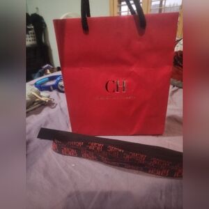 CH Red Gift Bag with Black Ribbon